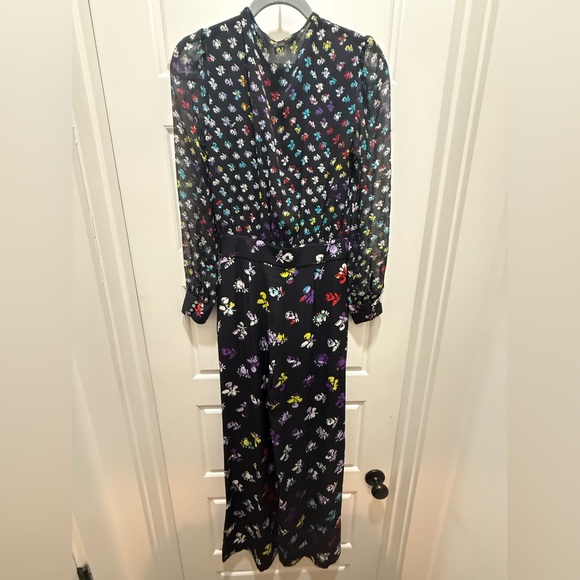 🔥HP🔥DVF Diane von Furstenberg ARABELLA Silk Jumpsuit Daisy Buds. Size 2 NWOT - Picture 5 of 16
